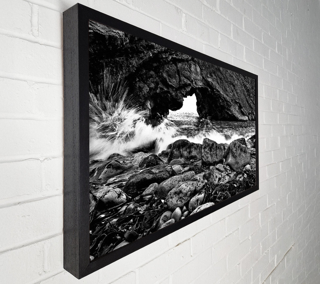  A Canvas Print of Oceans Gateway B n W Canvas Art