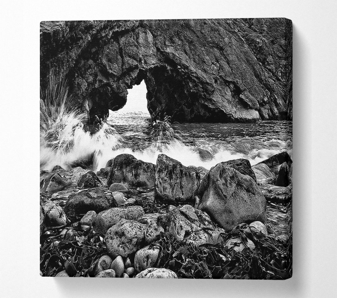  A Canvas Print of Oceans Gateway B n W Canvas Art