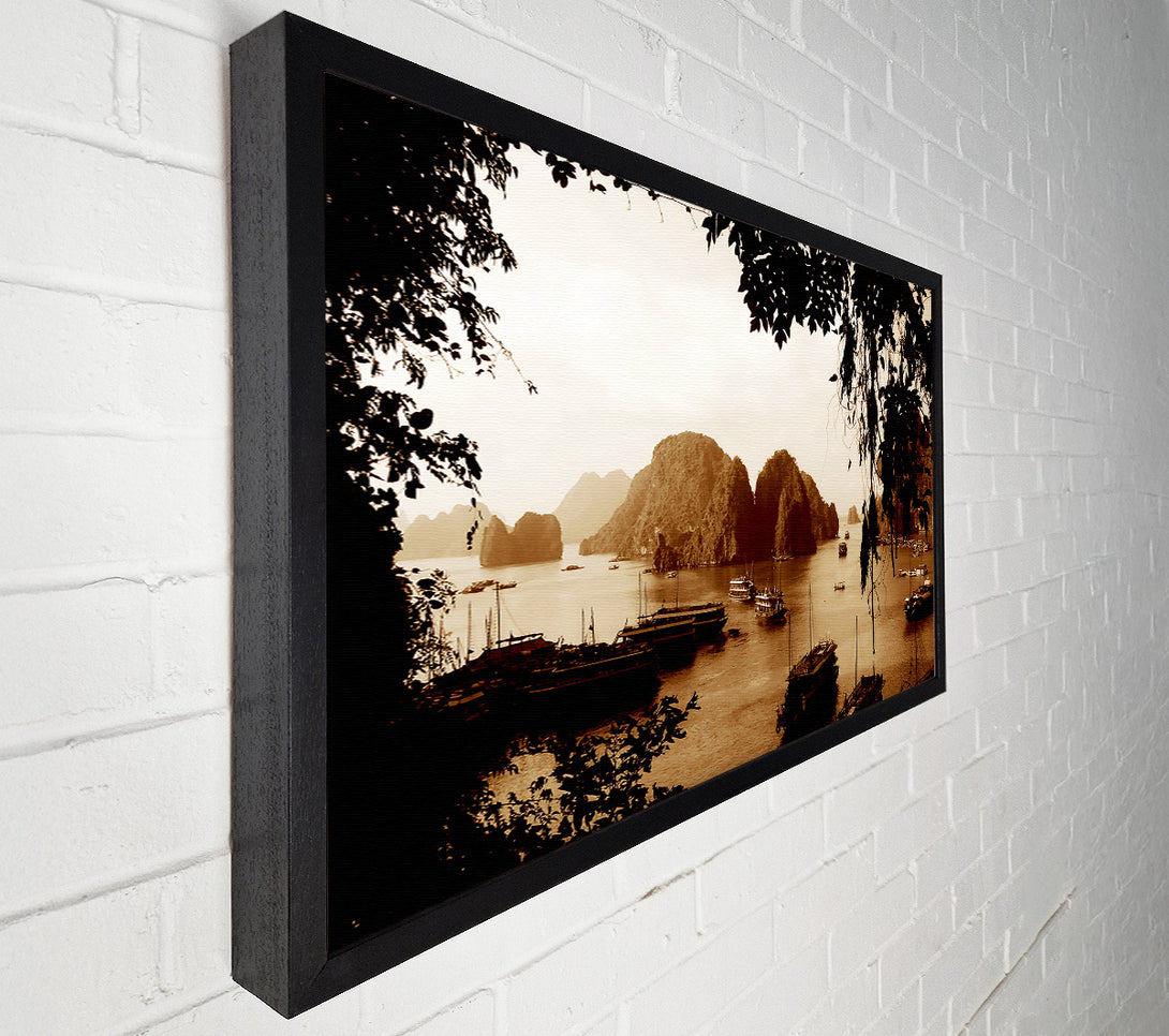  A Canvas Print of Paradise Beyond Sepia Canvas Print