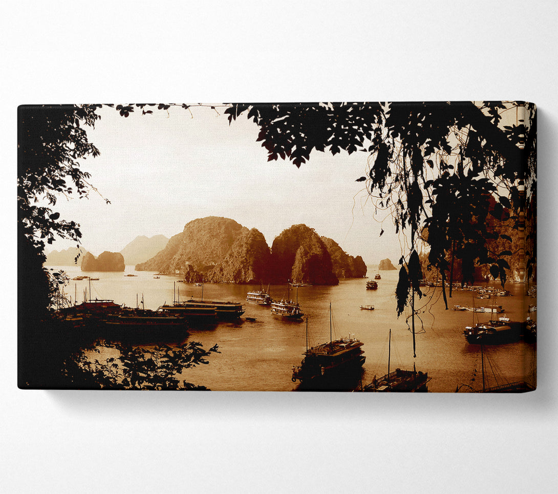  A Canvas Print of Paradise Beyond Sepia Canvas Print