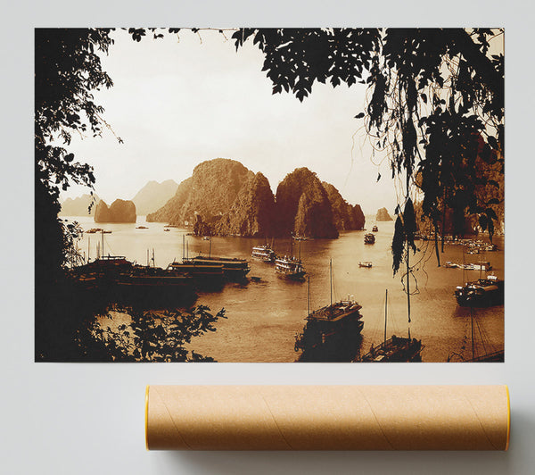 Paradise Beyond Sepia Poster
