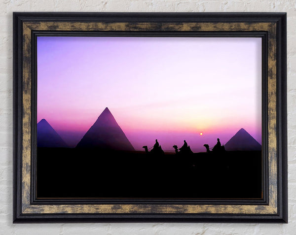 Egyptian Pyramids At First Light Framed Print