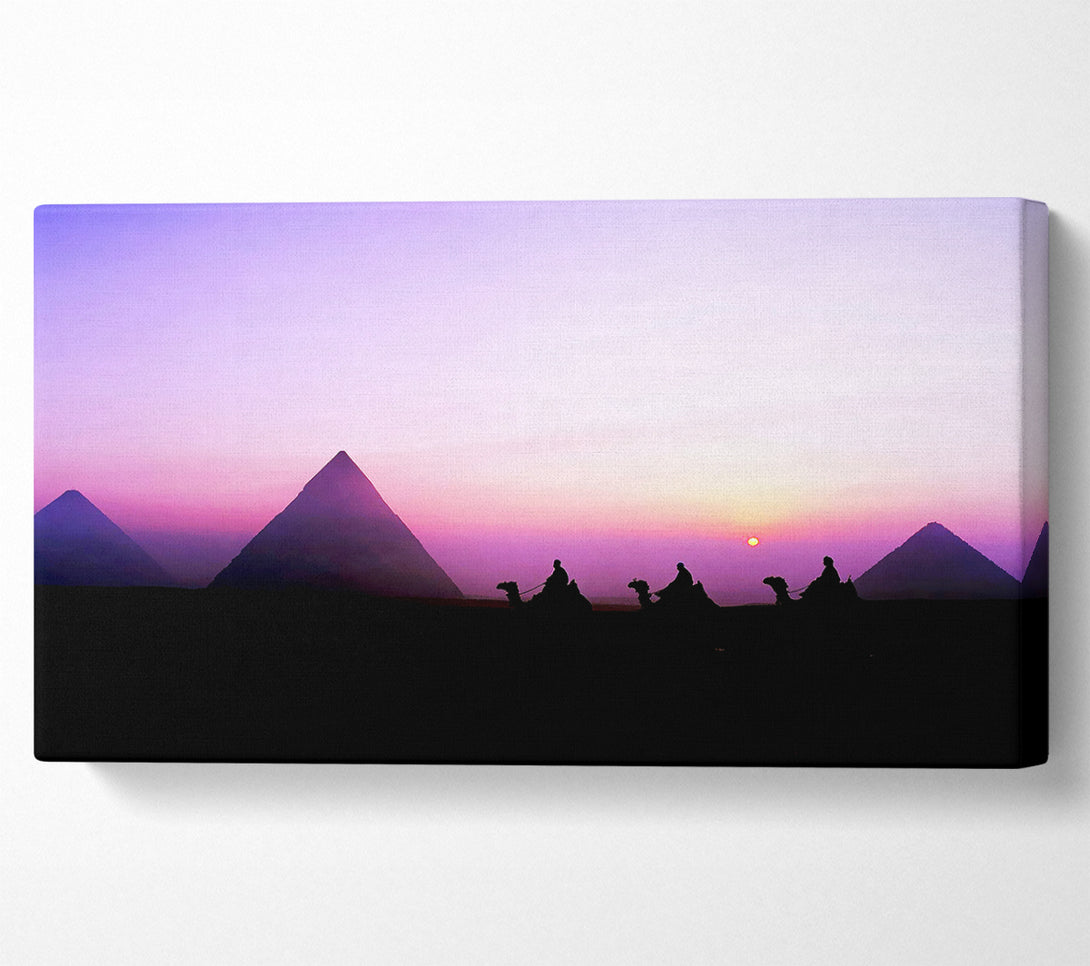  A Canvas Print of Egyptian Pyramids At First Light Canvas Print