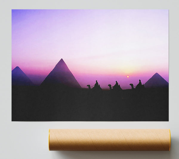 Egyptian Pyramids At First Light Giclee Print