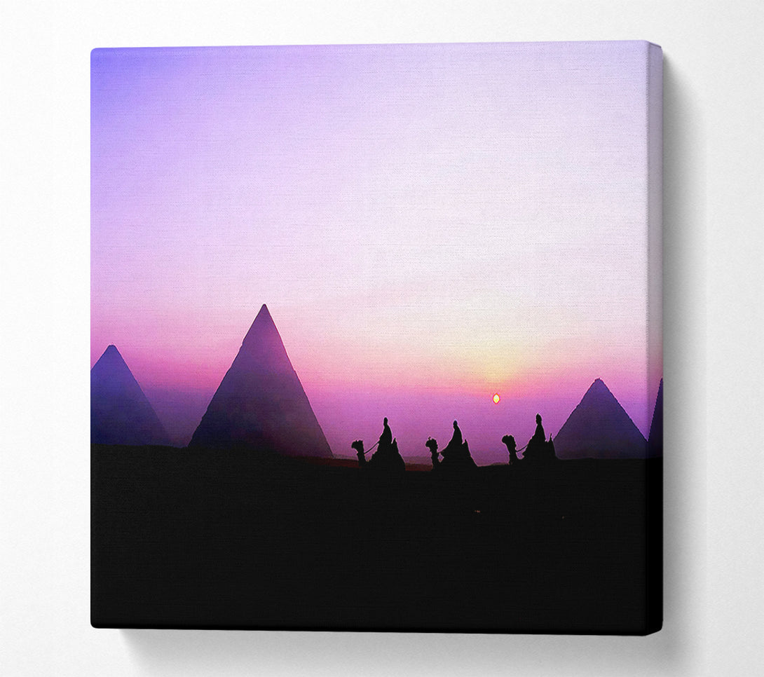  A Canvas Print of Egyptian Pyramids At First Light Canvas Print