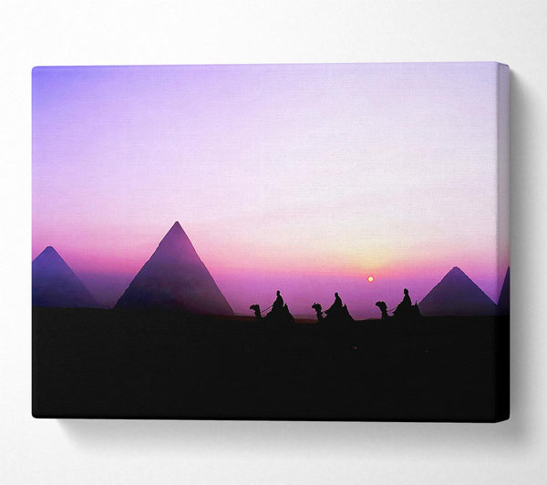  A Canvas Print of Egyptian Pyramids At First Light Canvas Print