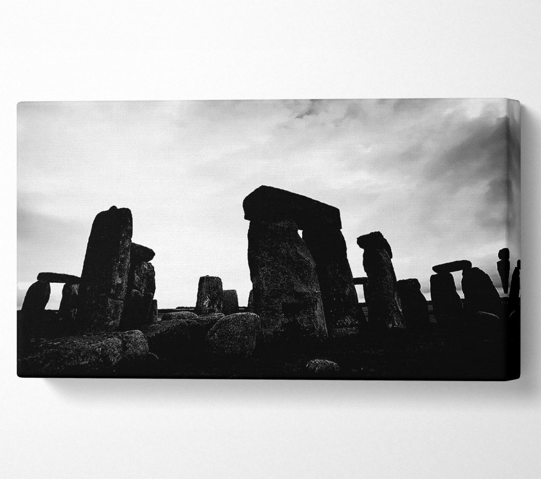  A Canvas Print of Stonehenge B n W Canvas Art
