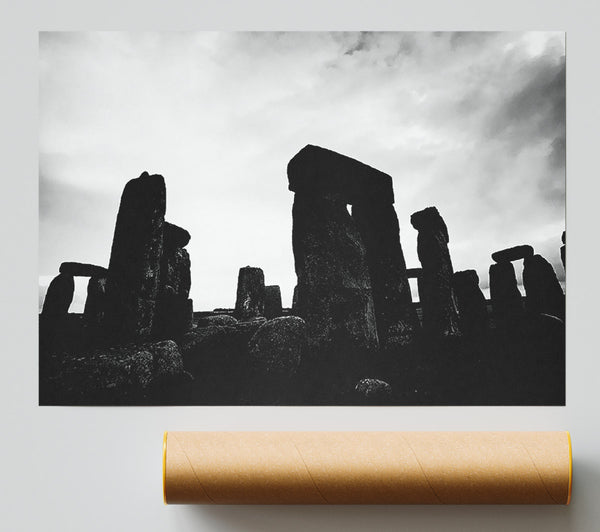Stonehenge B N W Poster
