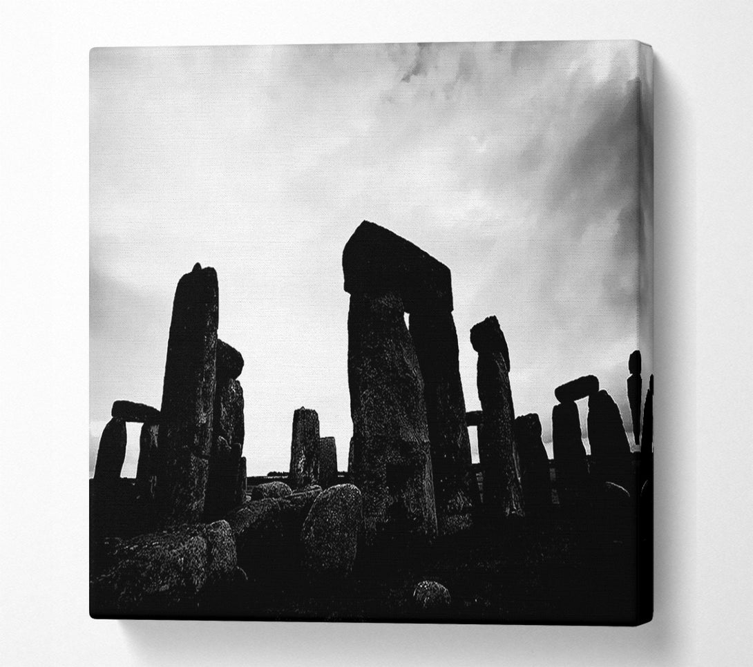  A Canvas Print of Stonehenge B n W Canvas Art