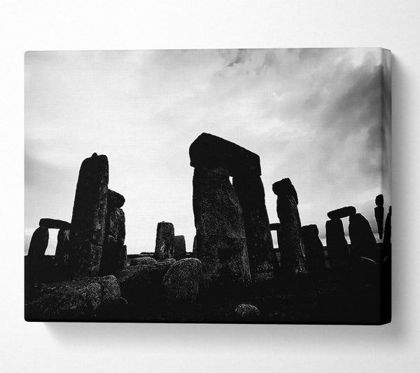  A Canvas Print of Stonehenge B n W Canvas Art