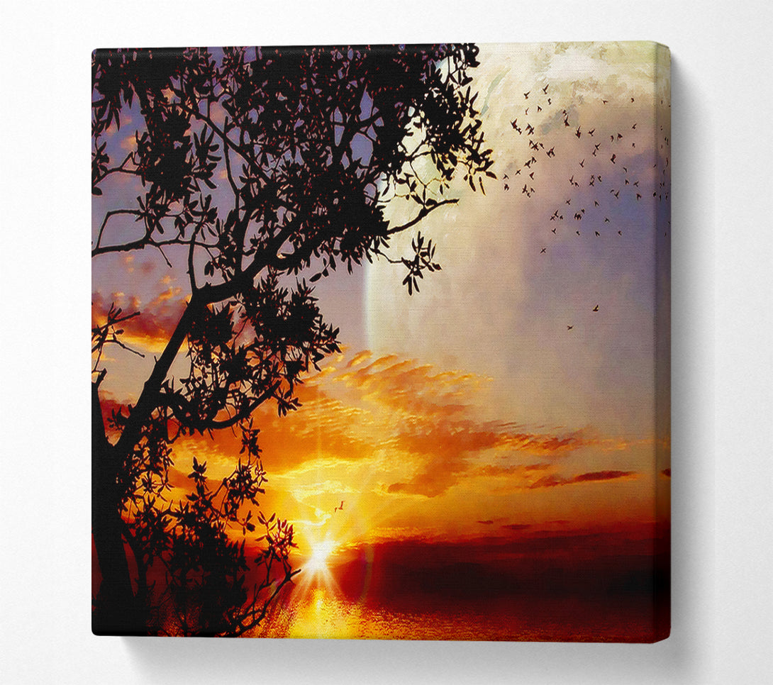  A Canvas Print of Suns First Light Canvas Wall Art