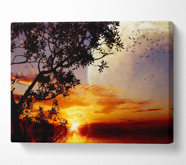 A Canvas Print of Suns First Light Canvas Wall Art