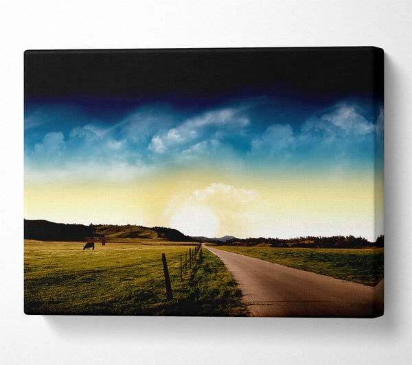  A Canvas Print of Stunning Country Road Skies Canvas Print