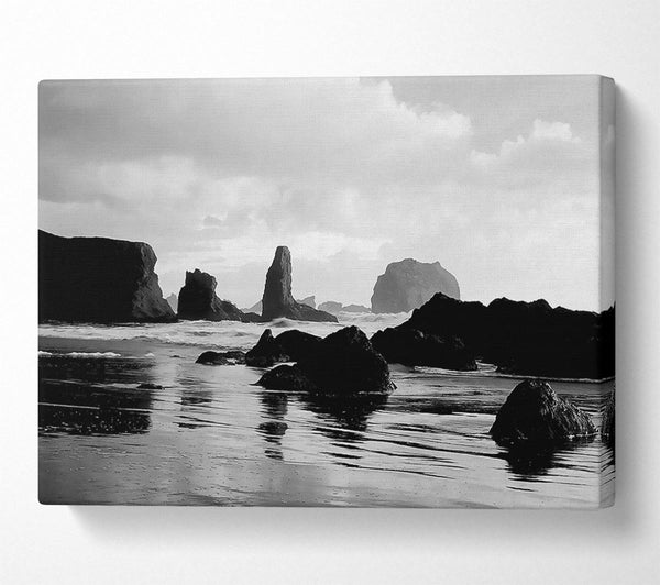  A Canvas Print of The Oceans Architect B n W Canvas Print