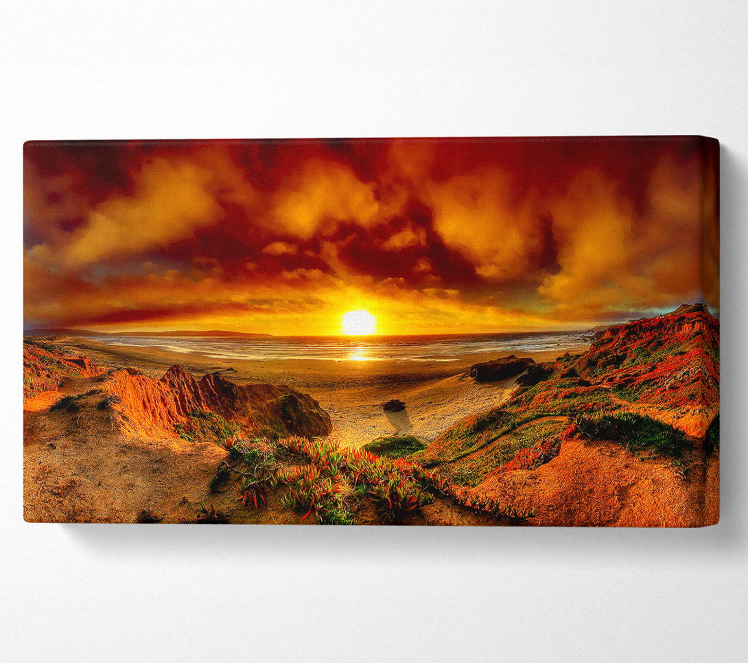  A Canvas Print of Beach Sunset Beauty Canvas Art