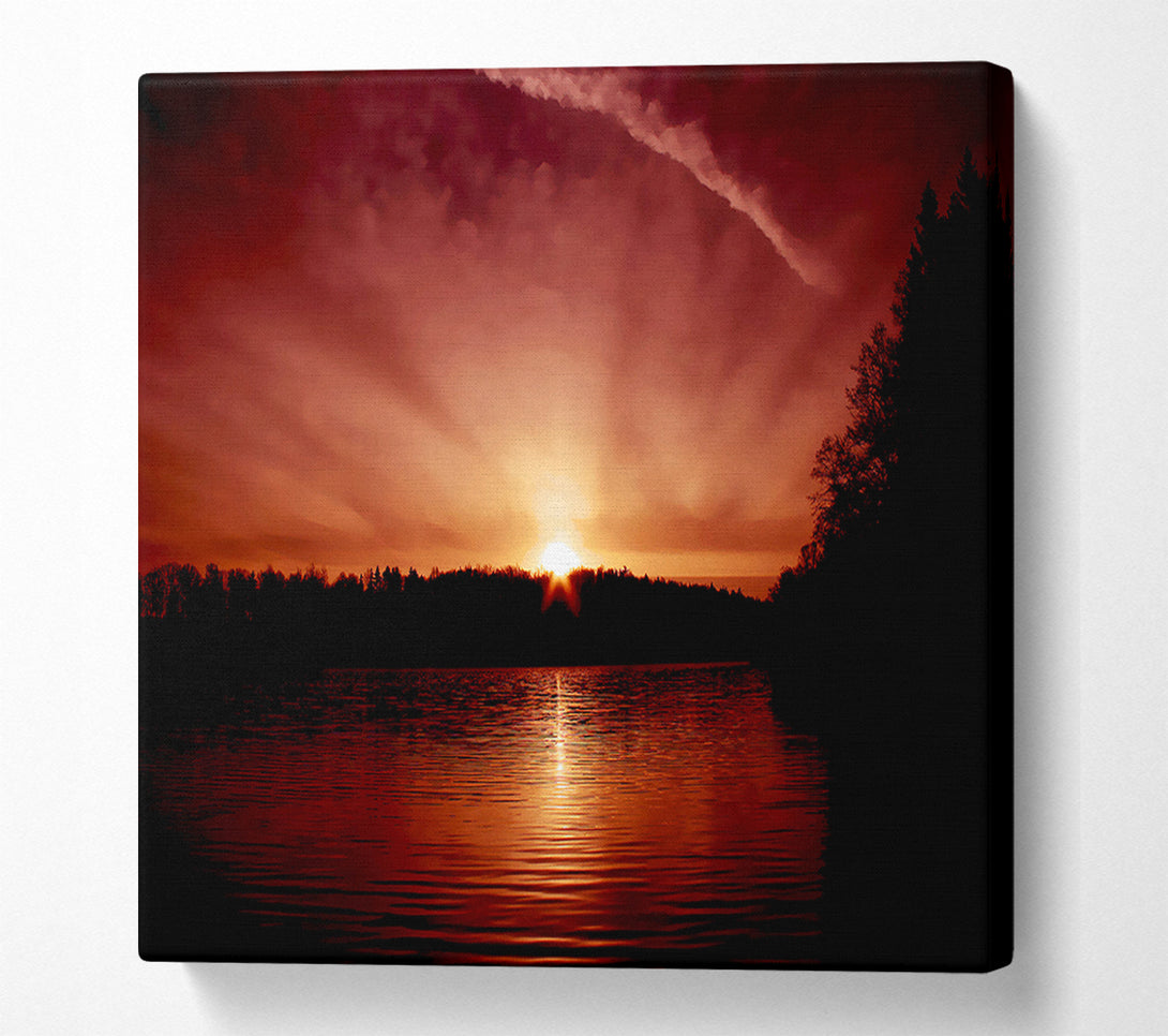  A Canvas Print of Sunblaze Ocean Canvas Art