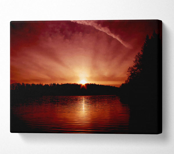  A Canvas Print of Sunblaze Ocean Canvas Art