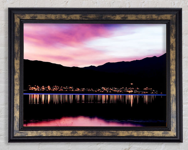 Pink Nightfall Framed Print