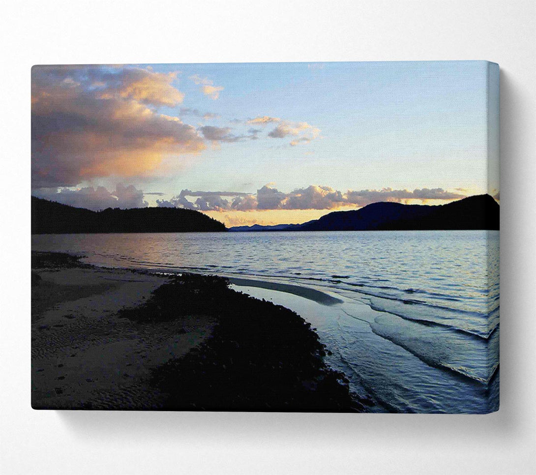 A Canvas Print of The Ocean At Dusk Canvas Art