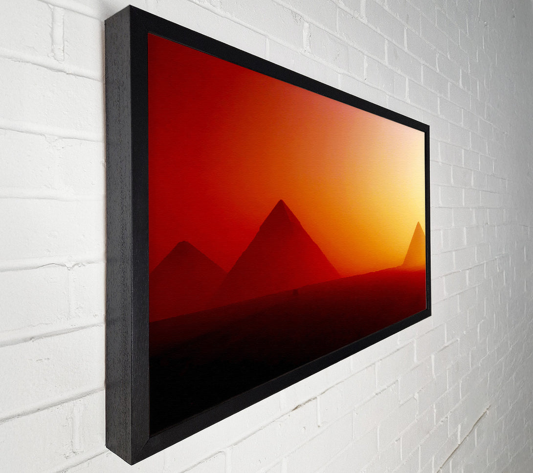  A Canvas Print of Desert Pyramid Mist Canvas Art