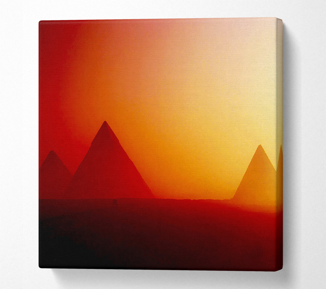  A Canvas Print of Desert Pyramid Mist Canvas Art