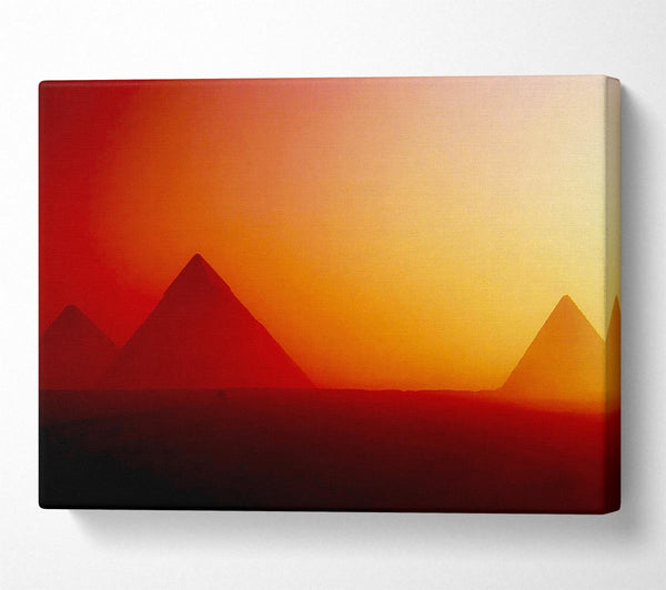  A Canvas Print of Desert Pyramid Mist Canvas Art