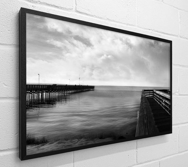 Twin Pier Ocean B n W