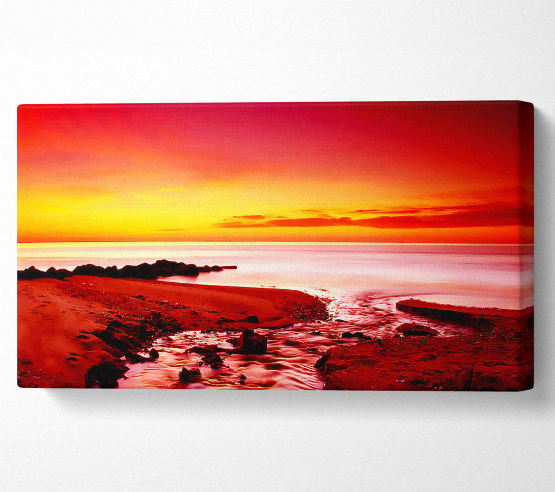  A Canvas Print of Surreal Ocean Rocks Canvas Wall Art