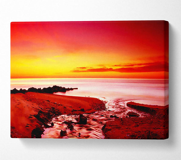  A Canvas Print of Surreal Ocean Rocks Canvas Wall Art