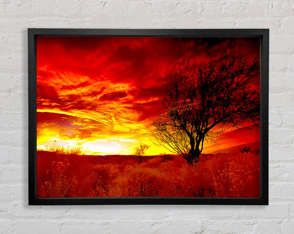 Roter Sonnenaufgang in den Yorkshire Dales
