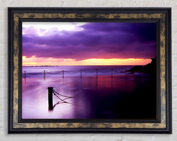 Calm Ocean Jetty Framed Print