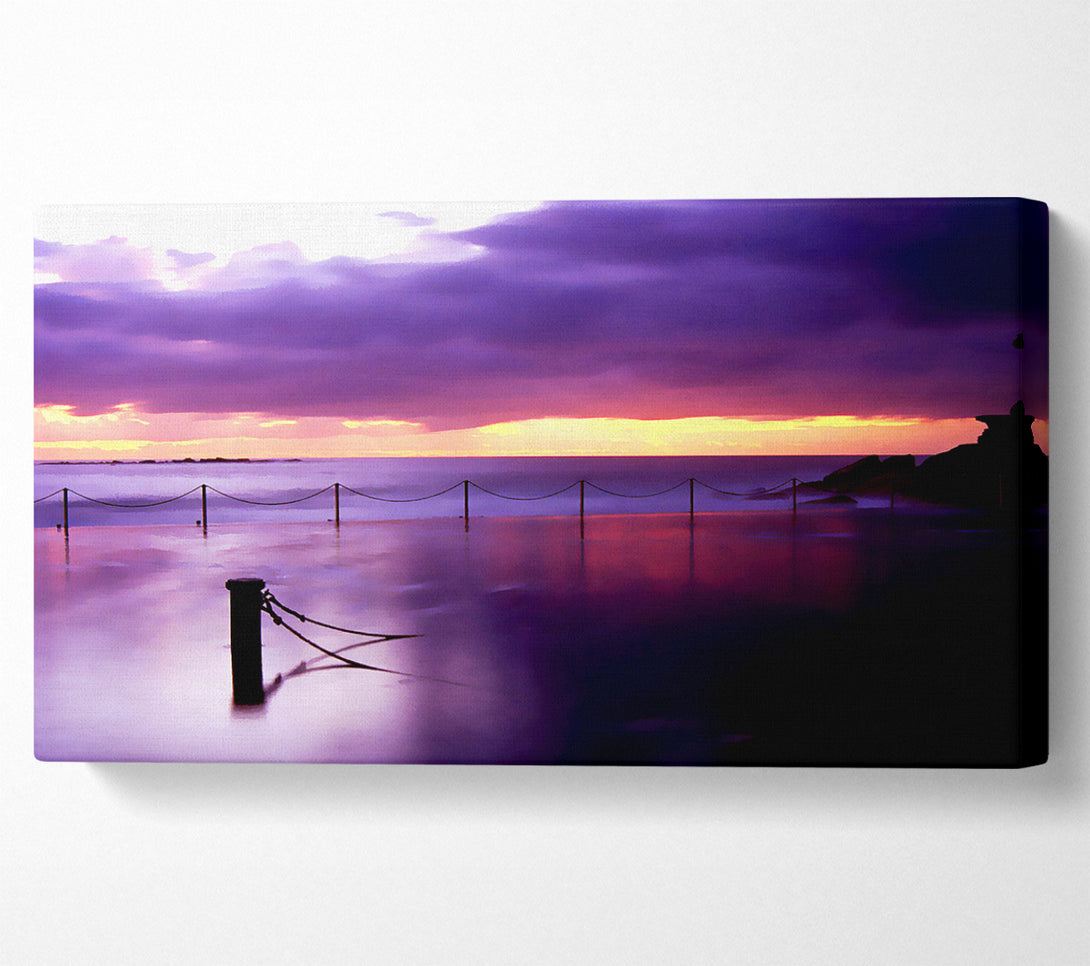  A Canvas Print of Calm Ocean Jetty Canvas Art