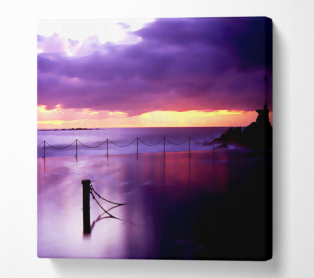  A Canvas Print of Calm Ocean Jetty Canvas Art