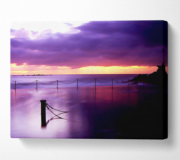  A Canvas Print of Calm Ocean Jetty Canvas Art