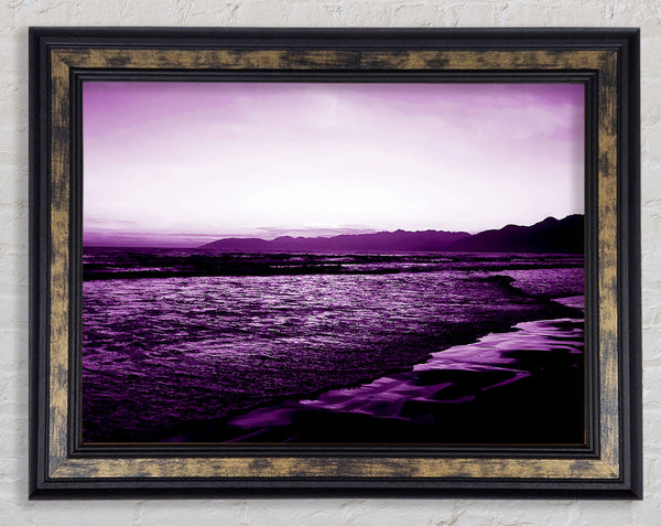 Purple Ocean At First Light Framed Print