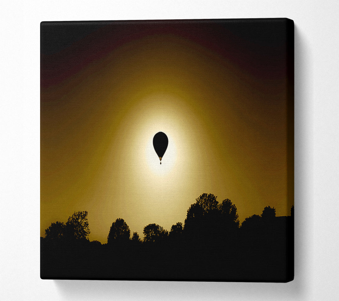  A Canvas Print of Golden Hotair Balloon Canvas Art