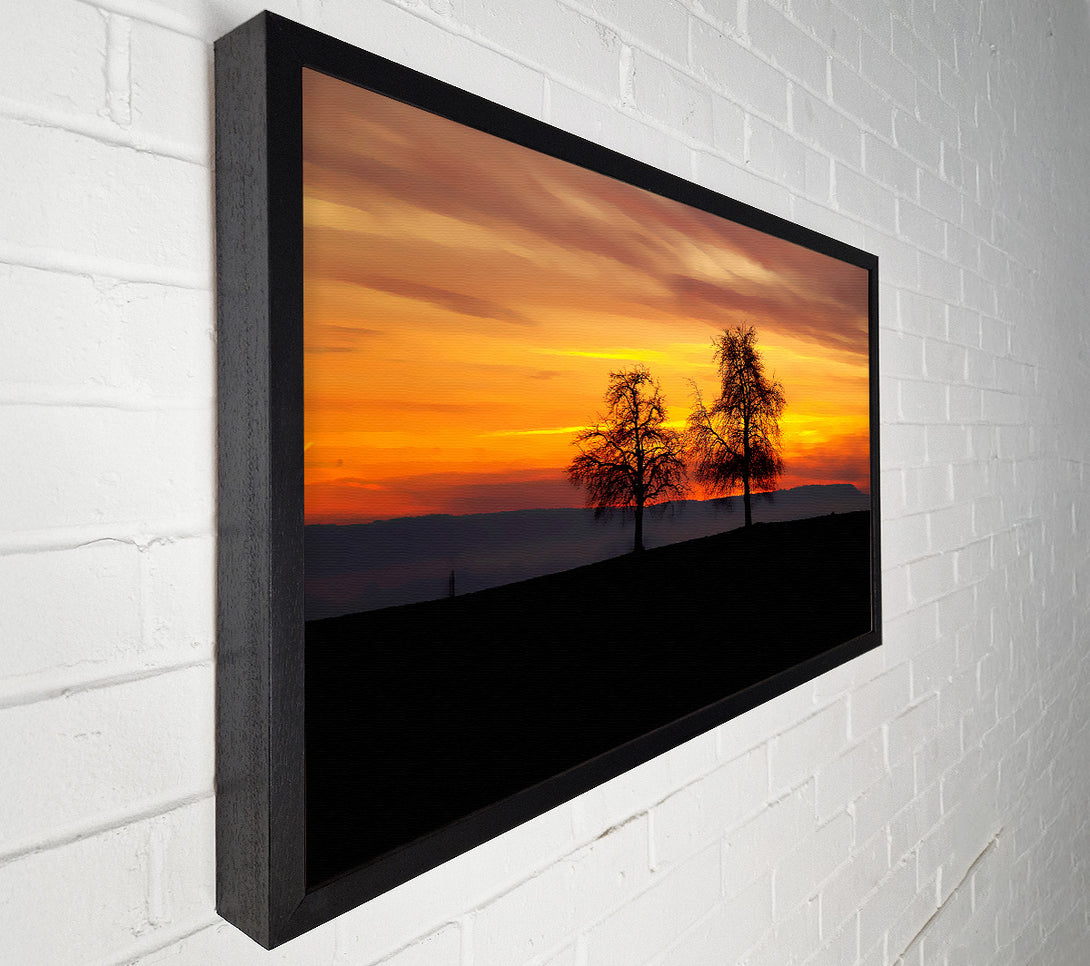  A Canvas Print of English Countryside At Daybreak Canvas Print