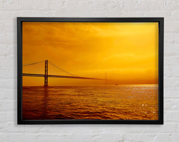 The Bridge Afar Framed Print