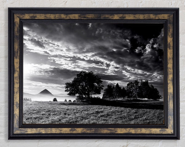 Countryside Retreat B n W Framed Print
