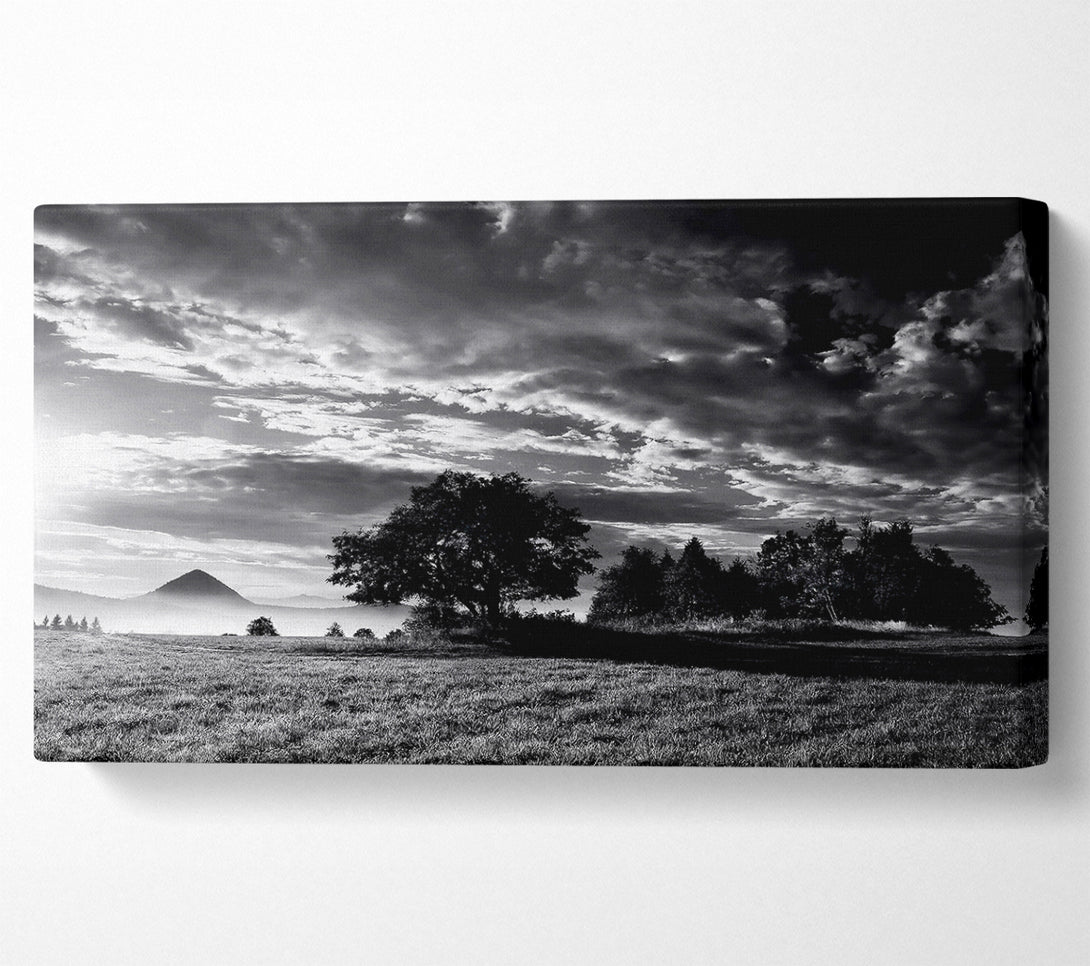  A Canvas Print of Countryside Retreat B n W Canvas Print