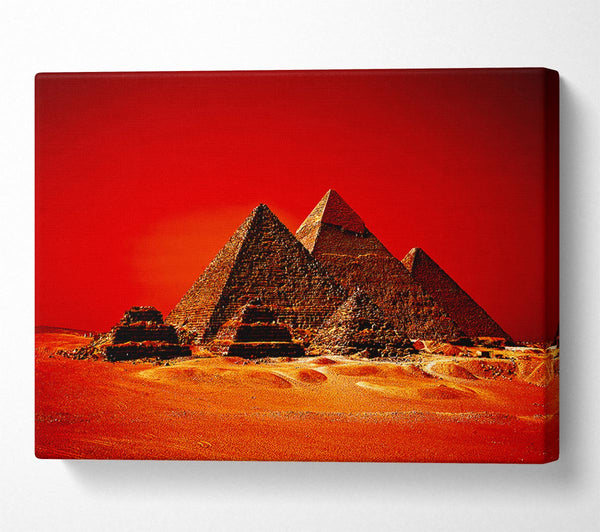 Red Pyramids Canvas Print