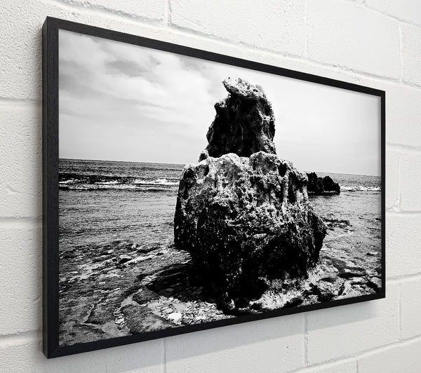 The Rock Of The Ocean B n W