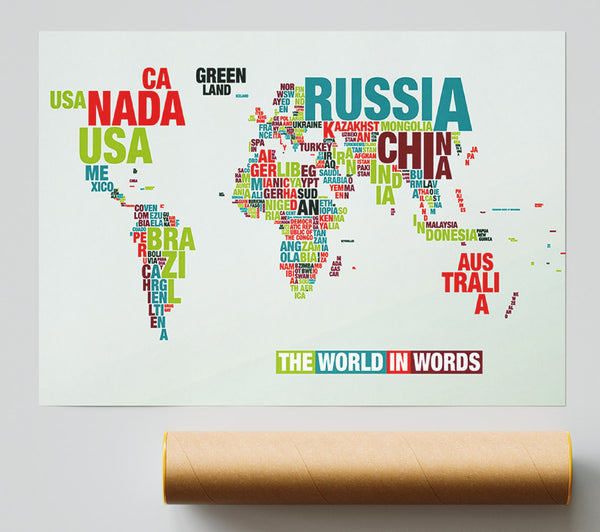 The World In A Map Giclee Print