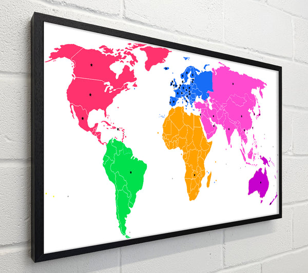 Map n Stars Of The World