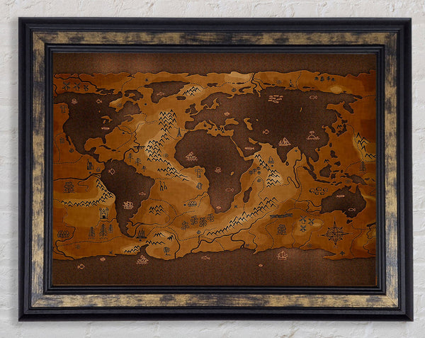 Map Framed Print