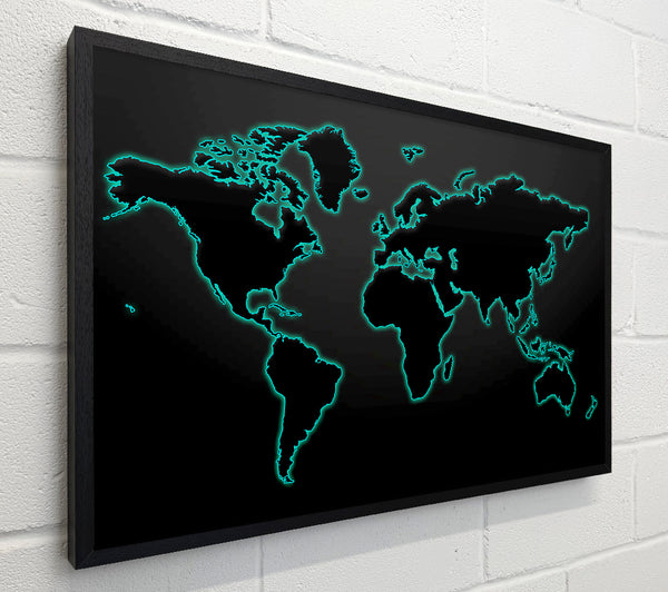 Black World Map