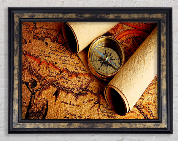 Old World Maps Framed Print