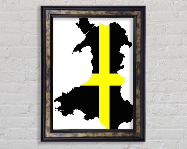 Map Of Wales St. Davids Framed Print
