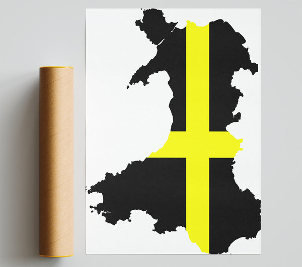 Map Of Wales St. Davids Poster