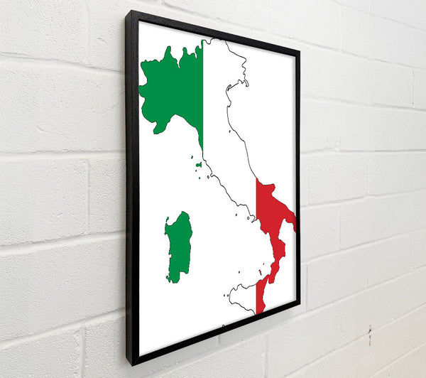 Italy Flag Map